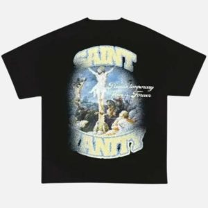 Blurry Cross T Shirt Black Shirt
