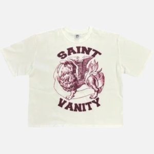 Saint Vanity Griffin T Shirt White Red Shirt