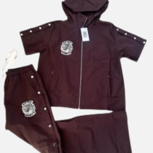 Saint Vanity Nylon Short Tracksuit Burgundy